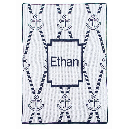 Anchors & Ropes Knit Blanket